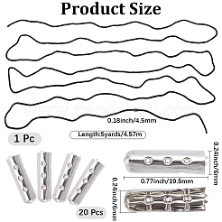 20Pcs Column Alloy Shoelace Buckle Connectors&nbsp;FIND-CY0001-95A