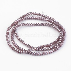 Electroplate Glass Beads Strands&nbsp;EGLA-P018-2mm-PL-C01