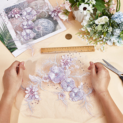 3D Polyester Computerized Embroidery Cloth Sew on Appliques&nbsp;DIY-WH0320-54B