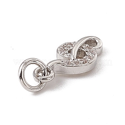 Brass Micro Pave Cubic Zirconia Charms&nbsp;ZIRC-F132-98P