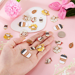 24Pcs 6 Styles Alloy Enamel Pendants&nbsp;ENAM-BG0001-07