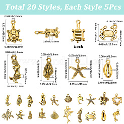 5Sets Tibetan Style Alloy Pendants Kits&nbsp;DIY-SC0029-59AG