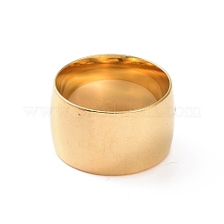 201 Stainless Steel Wide Plain Band Ring for Women&nbsp;RJEW-I089-35G