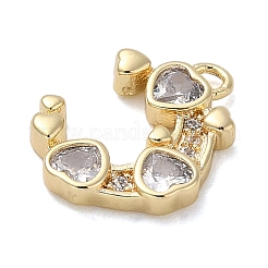 Brass with Cubic Zirconia Charms&nbsp;LS-KK-Q817-04G