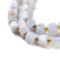 Natural Blue Lace Agate Beads Strands&nbsp;G-NH0036-01