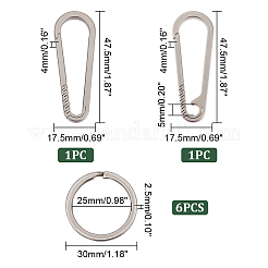 2Pcs 2 Styles Alloy Rock Climbing Carabiners&nbsp;FIND-UN0001-81
