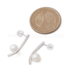 Natural Pearl Ear Studs&nbsp;EJEW-P286-15P