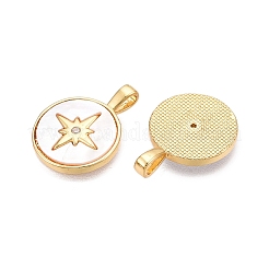 Brass Micro Pave Clear Cubic Zirconia Pendants&nbsp;KK-N254-213G