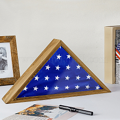 Triangle Wooden Wall Mounted Foldable Flag Cases&nbsp;CON-WH0125-09A