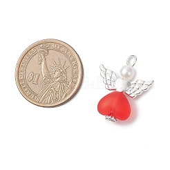 Acrylic Beads and ABS Plastic Imitation Pearl Round Pendants&nbsp;PALLOY-JF04692