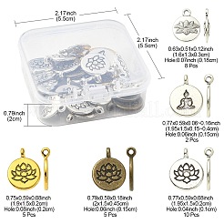 30Pcs 5 Styles Tibetan Style Alloy Pendants&nbsp;FIND-YW0003-34
