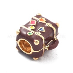Rack Plating Brass Enamel Beads&nbsp;KK-Q017-19G