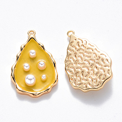Brass Enamel Pendants&nbsp;KK-T049-053G-05-NF