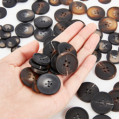 120Pcs 15 Styles Resin Buttons&nbsp;RESI-OC0001-62