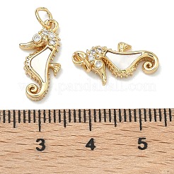 Brass Micro Pave Cubic Zirconia Pendants&nbsp;KK-F926-01A