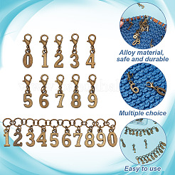 DIY Number 0~9 Knitting Tool Sets&nbsp;HJEW-GO00073