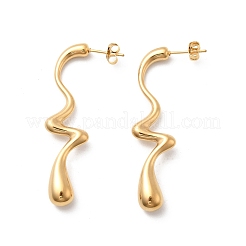 304 Stainless Steel Irregular Teardrop Stud Earrings&nbsp;EJEW-P330-02G