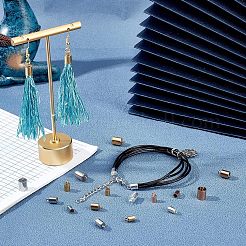 32Pcs 16 Style Ion Plating(IP) 304 Stainless Steel Cord Ends&nbsp;STAS-UN0027-89