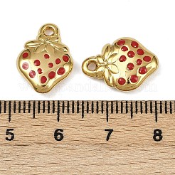Strawberry 304 Stainless Steel Enamel Pendants&nbsp;STAS-L290-21A-G