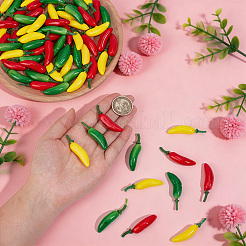 72Pcs 3 Colors Foam Hot Pepper Miniature Ornaments&nbsp;DJEW-PH0001-94