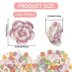 100Pcs Luminous Opaque Resin Decoden Cabochons&nbsp;MRMJ-SP0001-29