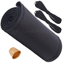 1Pc Cowhide Car Steering Wheel Cover&nbsp;AJEW-CL0002-42B