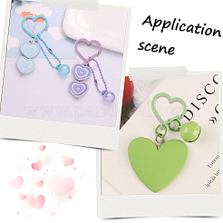 20Pcs 10 Colors Baking Paint Alloy Key Snap Hook Clasps for Keychains&nbsp;FIND-SC0017-48