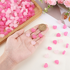 240Pcs 2 Colors Frosted Transparent Acrylic Beads&nbsp;MACR-PA0001-53