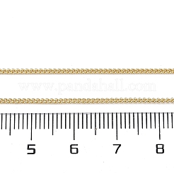 1mm Rack Plating Brass Curb Chain Necklaces for Women Men&nbsp;MAK-L044-26G