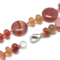 Natural Carnelian Beaded Necklaces&nbsp;NJEW-S393-19