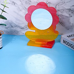 DIY Flower Shape Desk Mirror Frame Silicone Molds&nbsp;DIY-E043-01