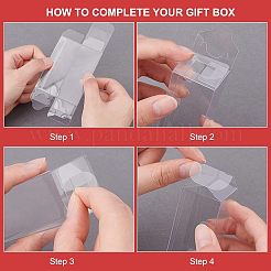 30Pcs Rectangle Transparent Plastic PVC Box Gift Packaging&nbsp;CON-NB0001-85B