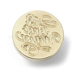 Best Wishes Wax Seal Brass Stamp Heads&nbsp;LS-AJEW-M038-01M-G