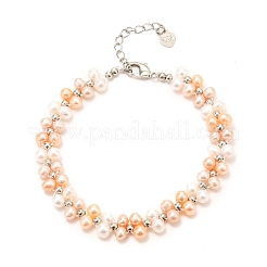 Natural Fresh Water Pearl Beaded Bracelets&nbsp;BJEW-D447-08G-01