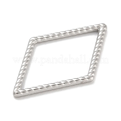 304 Stainless Steel Textured Rhombus Linking Rings&nbsp;STAS-D197-27P