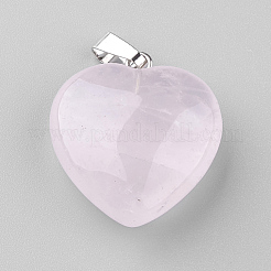 Natural Rose Quartz Pendants&nbsp;X-G-S219-16F
