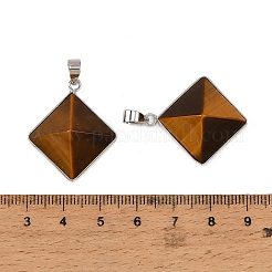 Natural Tiger Eye Pendants&nbsp;G-H359-03P-04