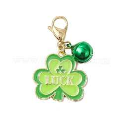 Saint Patrick's Day Alloy Enamel Pendant Decorations&nbsp;HJEW-JM02924