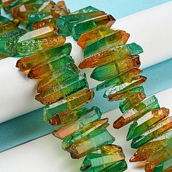 Natural Dyed Quartz Beads Strands&nbsp;G-G791-14O