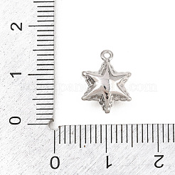 Valentine's Day Brass Micro Pave Clear Cubic Zirconia Pendants&nbsp;KK-D225-10P