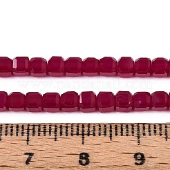 Lab Grown Red Corundum Beads Strands&nbsp;G-N351-02A-01
