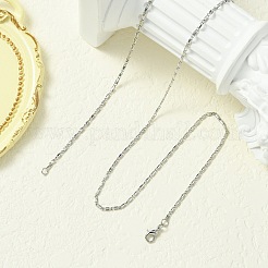 1.5mm Rack Plating Brass Oval Link Chain Necklaces for Women Men&nbsp;MAK-L044-32P