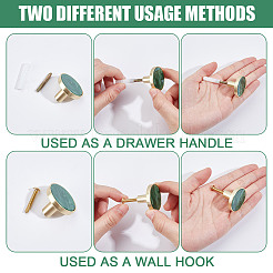 4 Bags Round Zinc Alloy Acrylic Drawer Pull Handles&nbsp;FIND-DR0001-85A