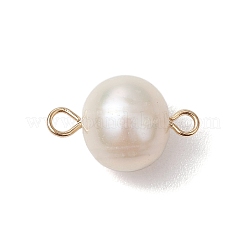 Natural Cultured Freshwater Pearl Connector Charms&nbsp;PALLOY-JF03090-02