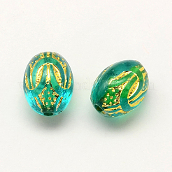 Plating Acrylic Oval Beads&nbsp;PACR-Q100-01