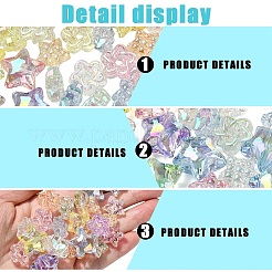 60Pcs 3 Styles UV Plating Transparent Acrylic Beads&nbsp;MACR-YW0004-71