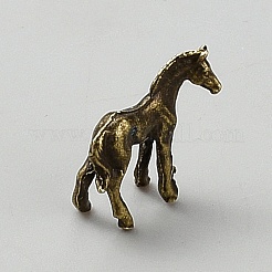 Zinc Alloy & Brass Horse Display Decoration&nbsp;DJEW-WH0063-69D