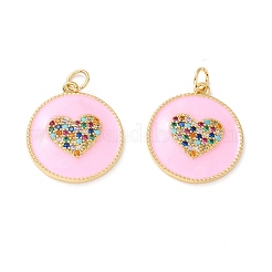 Eco-friendly Brass Micro Pave Colorful Cubic Zirconia Pendants&nbsp;ZIRC-Z019-46-NR