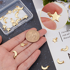 20Pcs 2 Style Brass Pendants&nbsp;KK-BBC0002-53