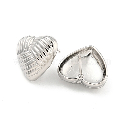 Rack Plating Brass Stud Earrings&nbsp;EJEW-C102-14P